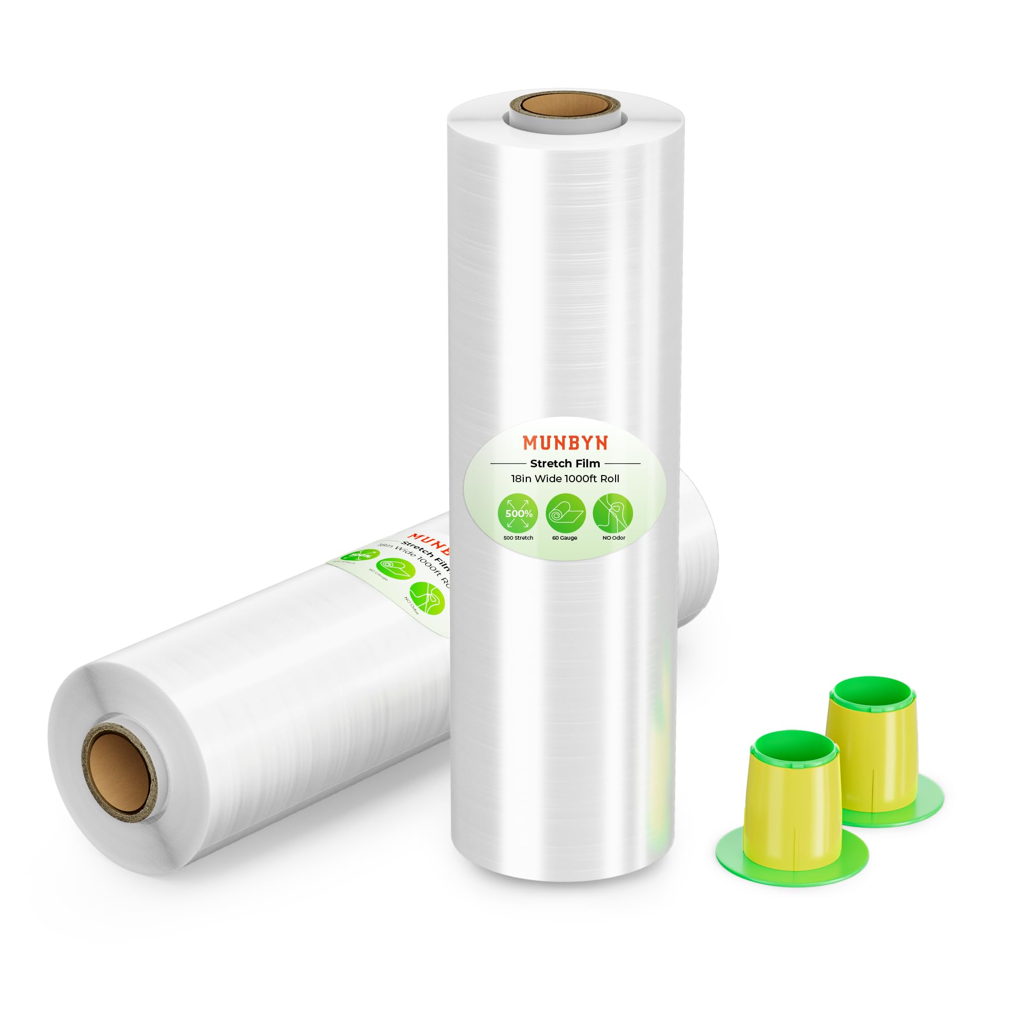 Buy MUNBYN 18” Stretch Wrap, Stretch Film Roll Industrial Strength