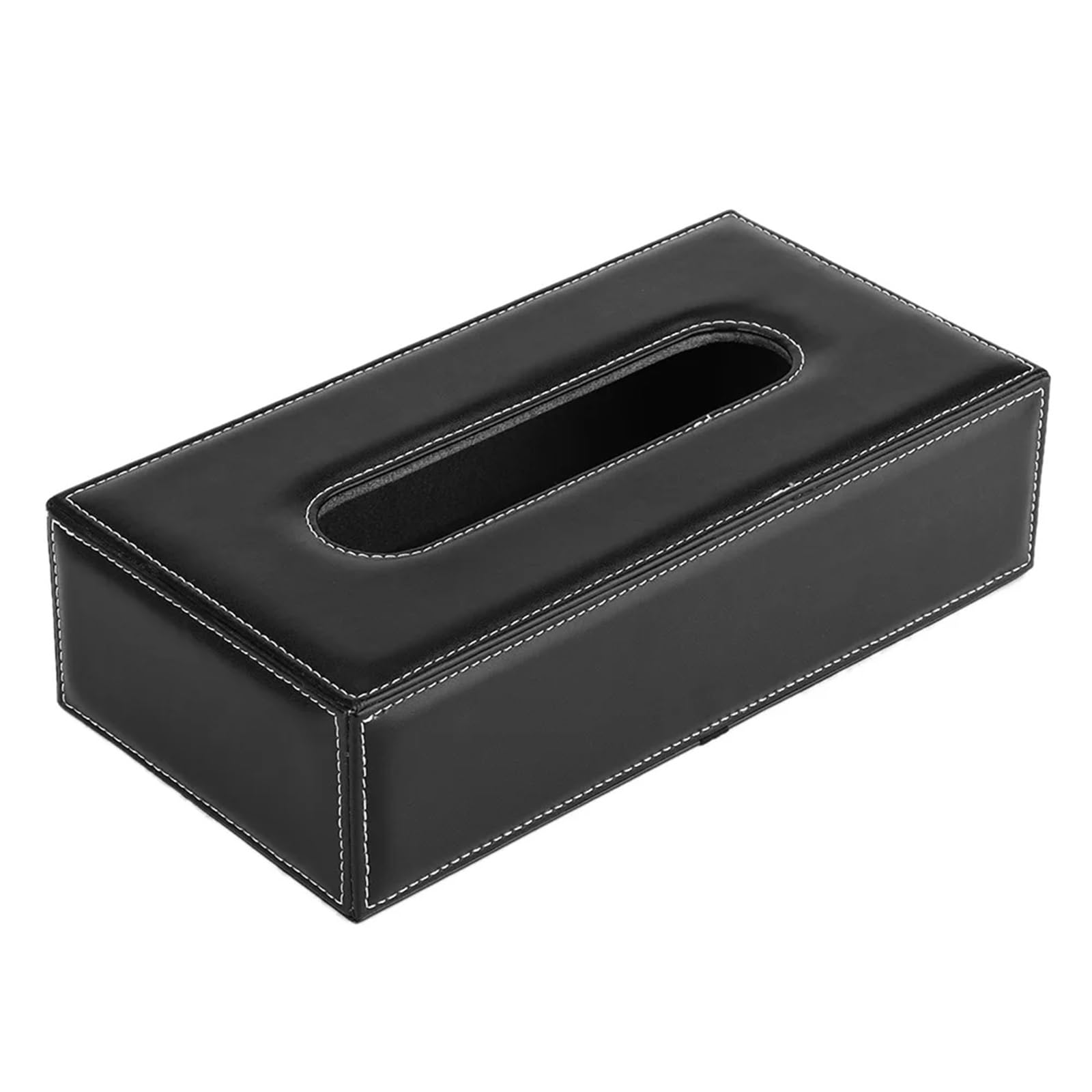 Black PU Leather Sun Visor Tissue Boxes Napkin Paper Towel Dispenser For Car Truck