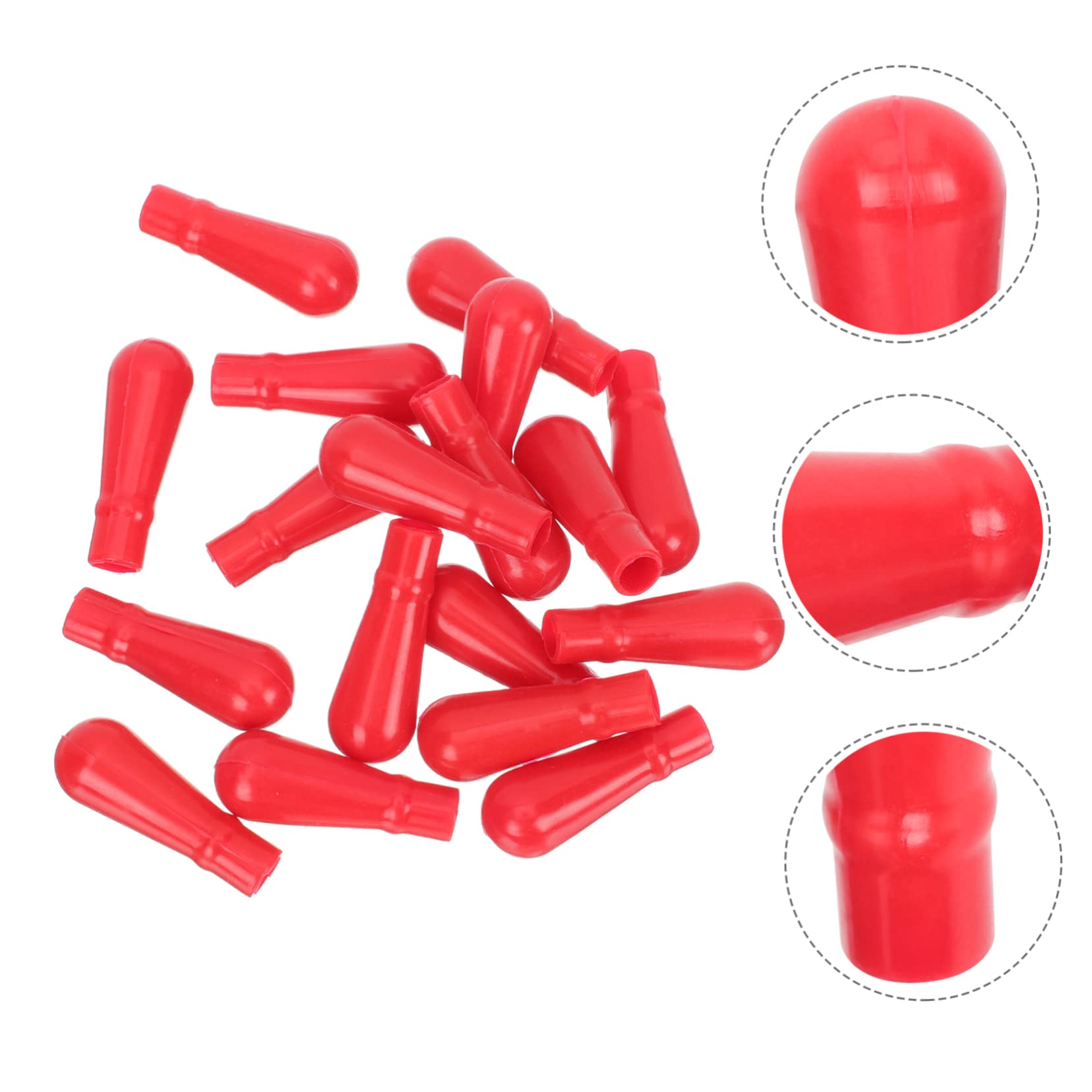 GLEAVI 200piezas Tapas De Repuesto Para Gotero De Vidrio De Tapas De Goma Para Transferencia De Líquidos Accesorios Para Pipetas Diseño Práctico