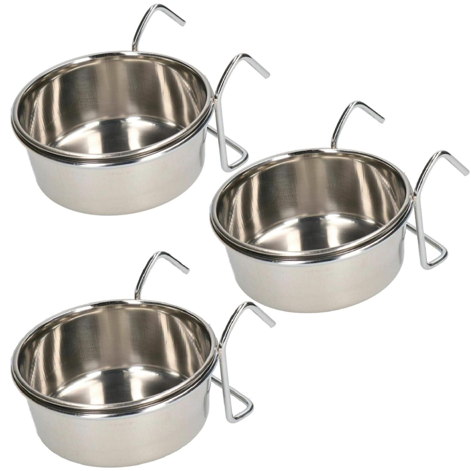 3 Pieces 300.ML Bird Feeding Dish Cups Stainless Steel Parrot Feeding Cups Animal Cage Water Food Bowl Bird Cage Cups Holder for Bird Parrot Water Food Dish (300 ml (Pack of 3 with Hook Holder)) (B0DDXKPXRY) Amazon Price History, Amazon Price Tracker