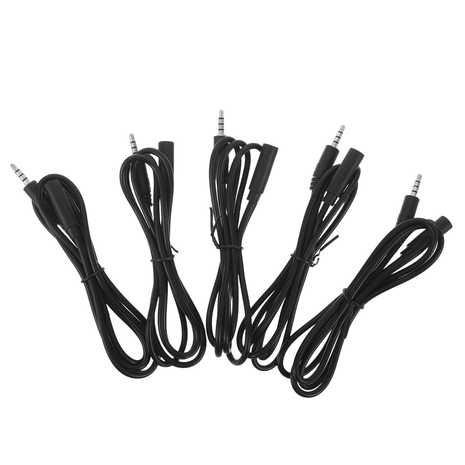 Cable de extensión de audio 3.5 mm macho a hembra SHINEOFI de 10.27 cm pack de 5 unidades para PC 8