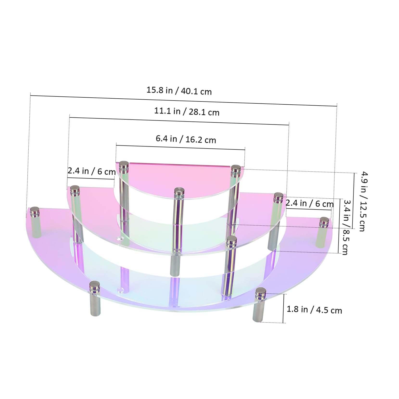 Abaodam présentoir etagere montage d'affichage support de parfum support de vernis à ongles rangement de vernis à ongles Etagère d'exposition d'e de figurine Acrylique