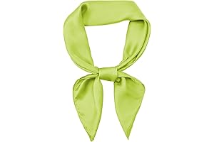 RIIQIICHY Women's Bright Green Silk-Like Head Scarf