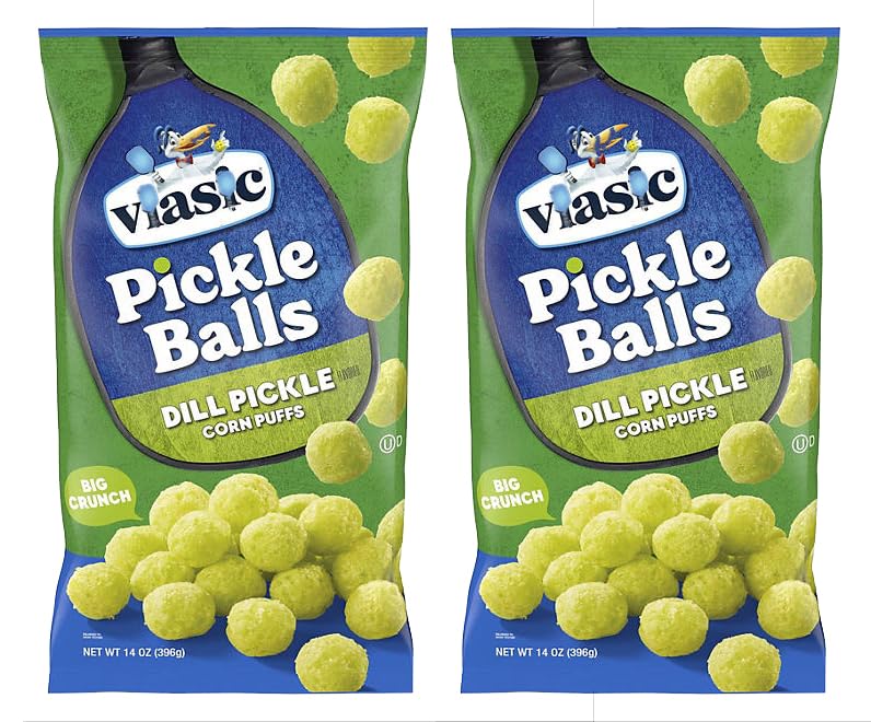 Pickle Balls Dill Pickle Flavored Corn Puffs 14oz. - 2 Pack