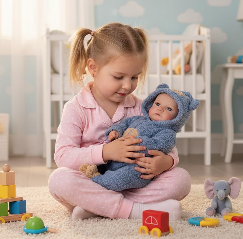 Muñeco Reborn Bebé Realista para Niños 17 Pulgadas miniatura 4