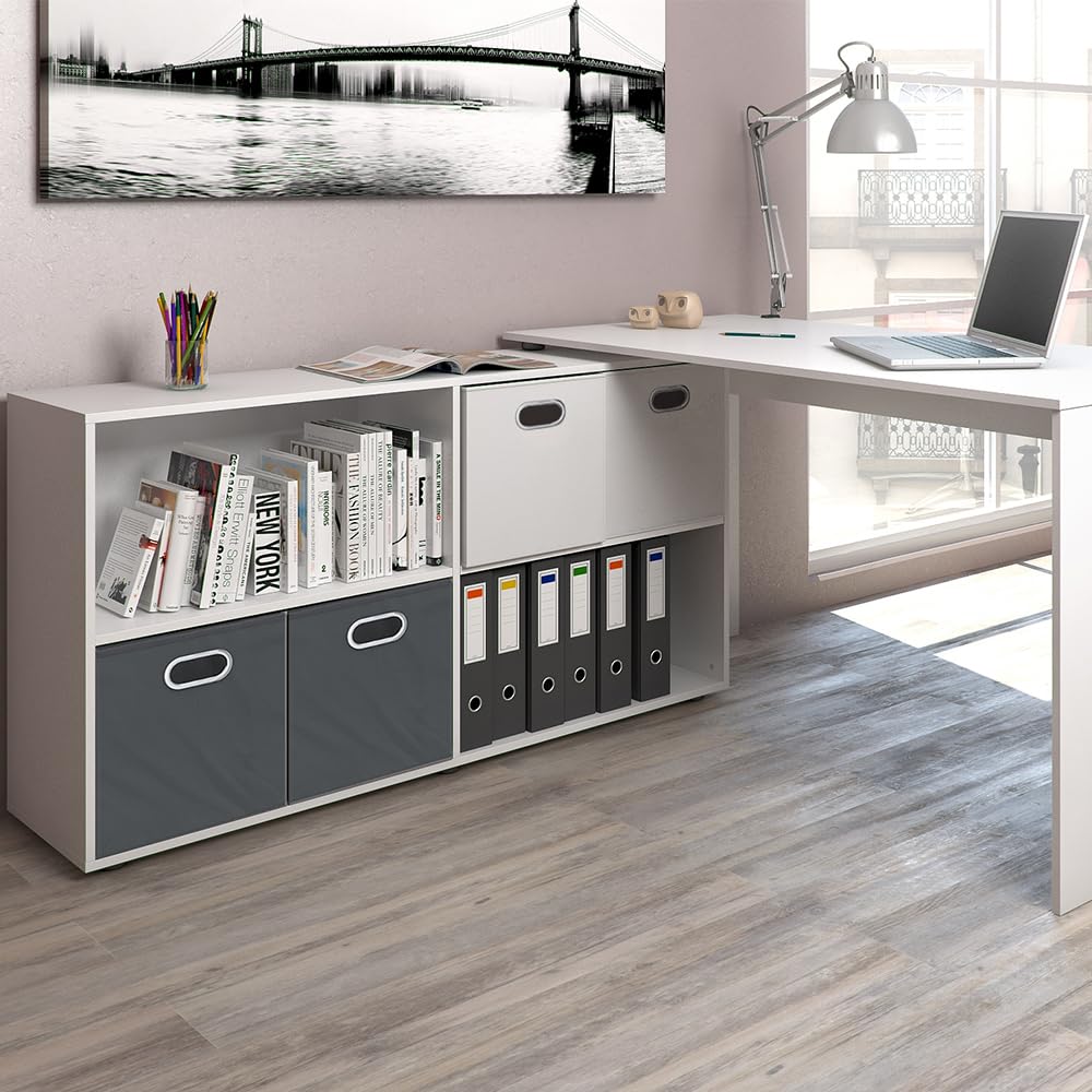 Vicco Escritorio de Esquina FlexPlus, Blanco, 137 x 60 cm