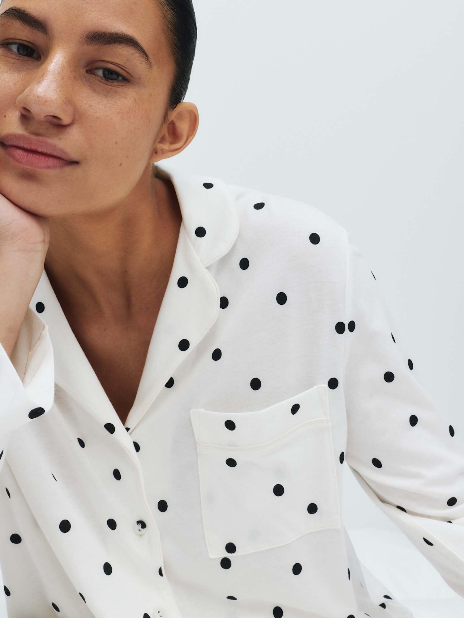 Marks & Spencer Damen Baumwolle Schlafanzug Regular | Ärmellänge: Cap-Ärmel, Rundhalsausschnitt, Zum Reinschlüpfen, Leicht