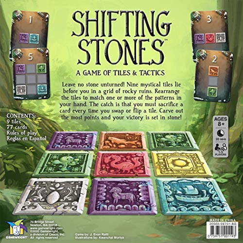 Gamewright - Shifting Stones – A Visual, Decision-Making Family Strategy Game of Tiles, Cards, and Tactics, 8 years + - Thumbnail 6