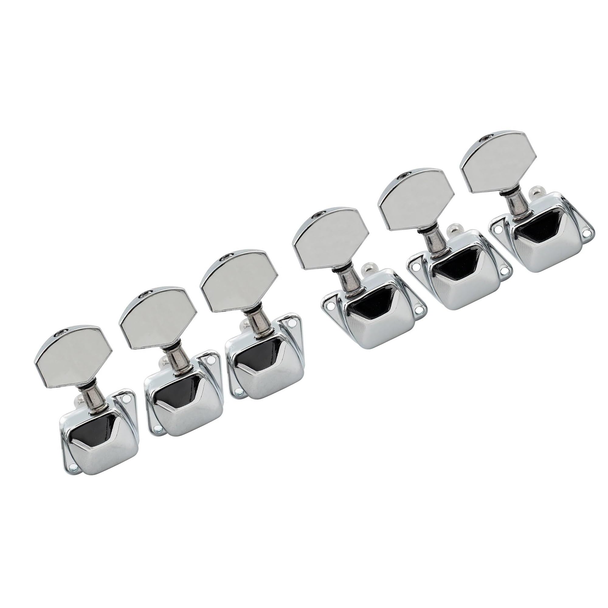 Clés D'accordage De Guitare Mécaniques Semi Fermées 3R3L Rapport 15:1(Chrome)