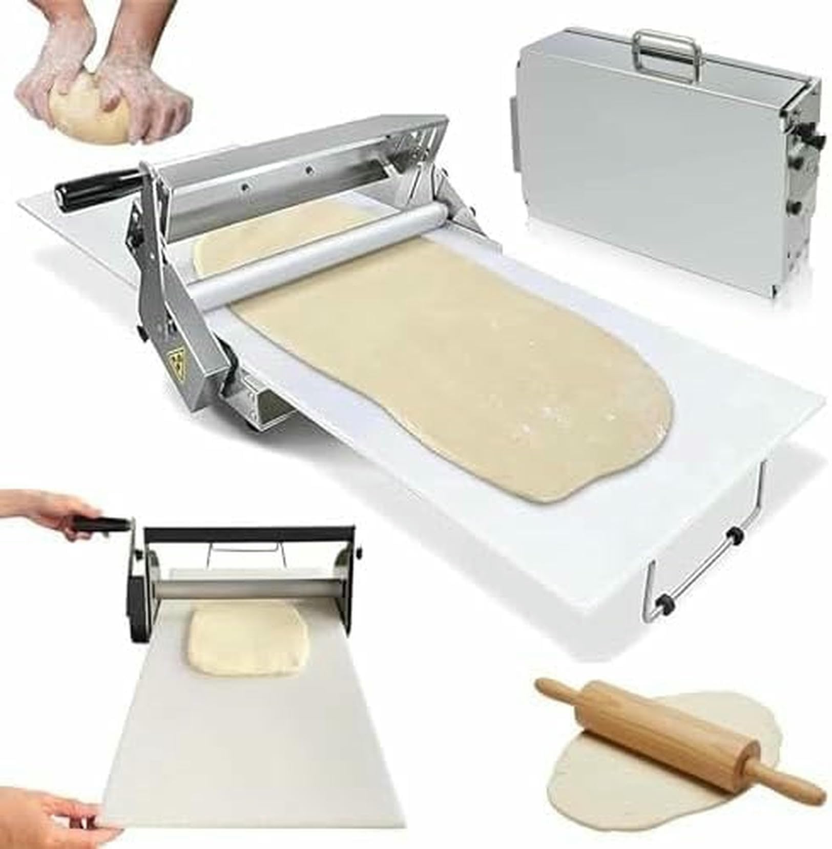 Laminadora manual de masa de 0-25mm plegable para ahorrar espacio en su cocina
