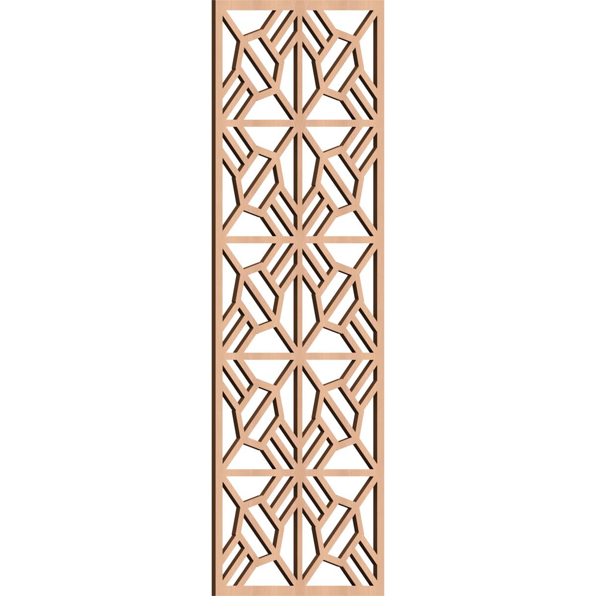Auburn Decorative Pierced Fretwork Wood Wall Panels, 15 3/8"W x 39 3/8"H x 1/4"T, Alder