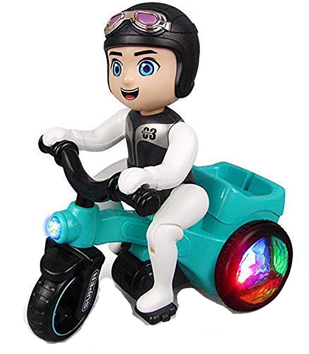 LONGMIRE Stunt Tricycle Bump and Go Toy with 4D Lights, Dancing Toy, Battery Operated Toy Musical Toys for 1 2 3 4 5 Year Old Boys and Girls Kids or Toddlers Birthday Gift Multicolor (B08ZKYN79G) Amazon Price History, Amazon Price Tracker