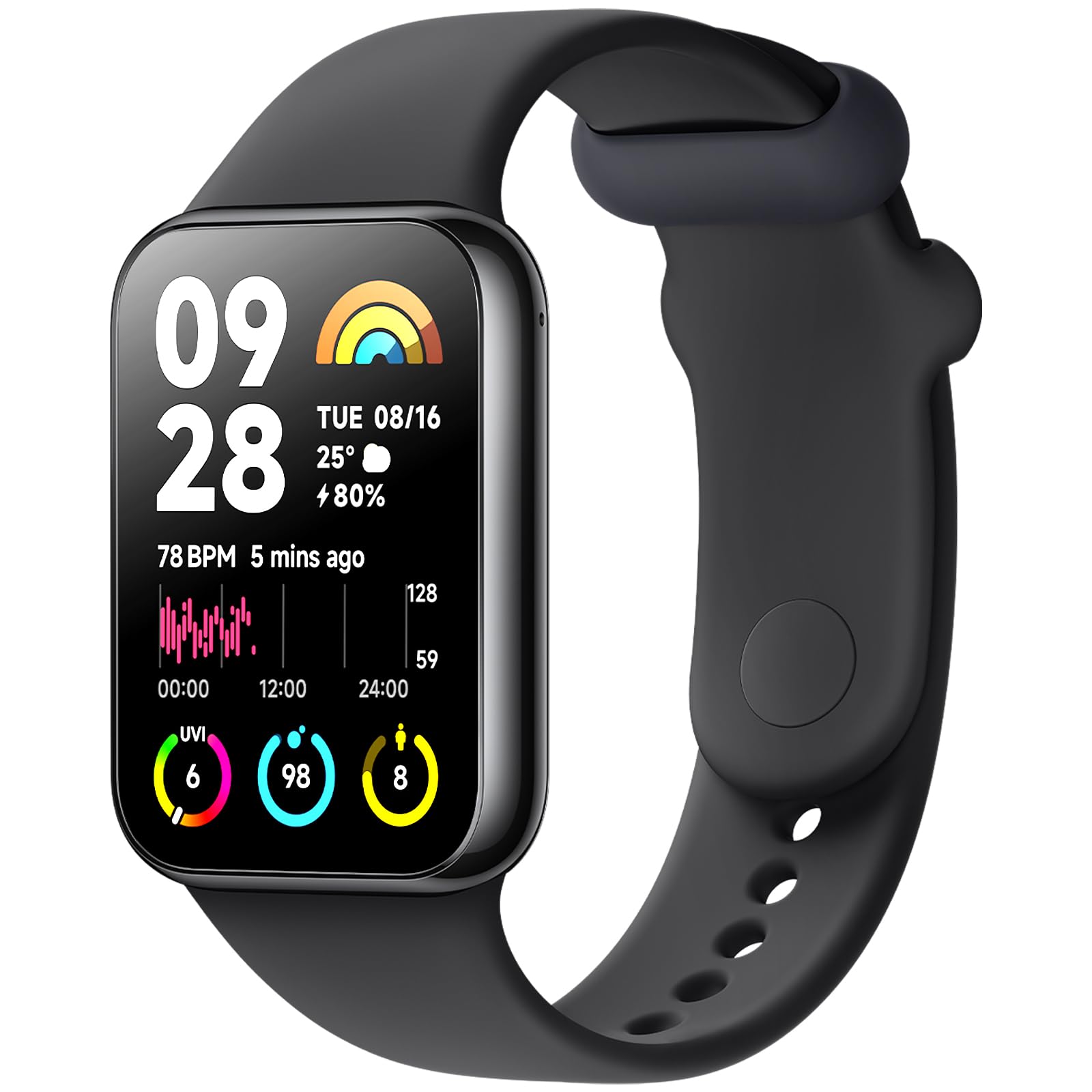 Xiaomi Smart Band 8 Pro - Pantalla Grande de 1,74″, Cuerpo Fino de 9,99 mm, 14 días de Durabilidad, Resistencia al Agua de 5 ATM, 150 Modos Deportivos, SpO2, 60 Hz, Negro