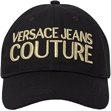VERSACE JEANS COUTURE Black/Gold Bold Signature Baseball Cap