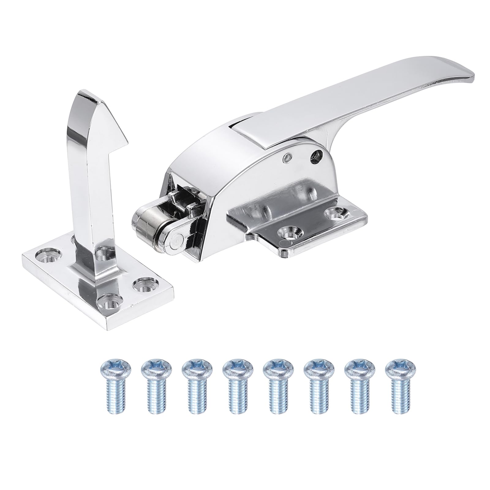 sourcing map Walk in Freezer Door Latch, Cooler Door Handle Grip, Cabinet Handle Trigger for Refrigerators Doors, Ice Box Doors Lock, Metal Interior Head