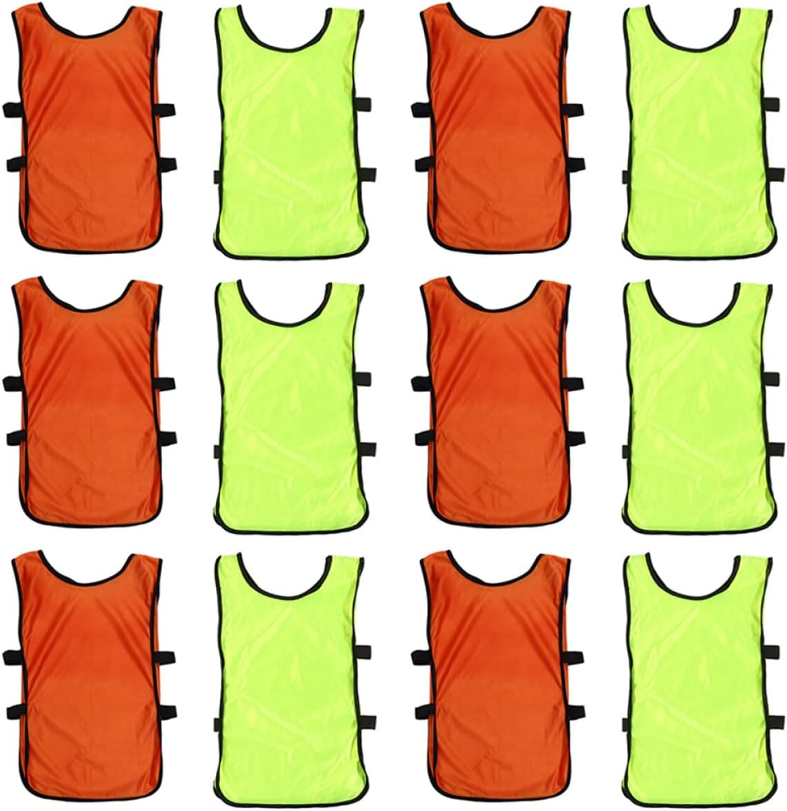 WOONEKY Convenient Soccer Vests Portable Soccer Pinnies Sports Jerseys Scrimmage Practice Vests Team Practice Jerseys