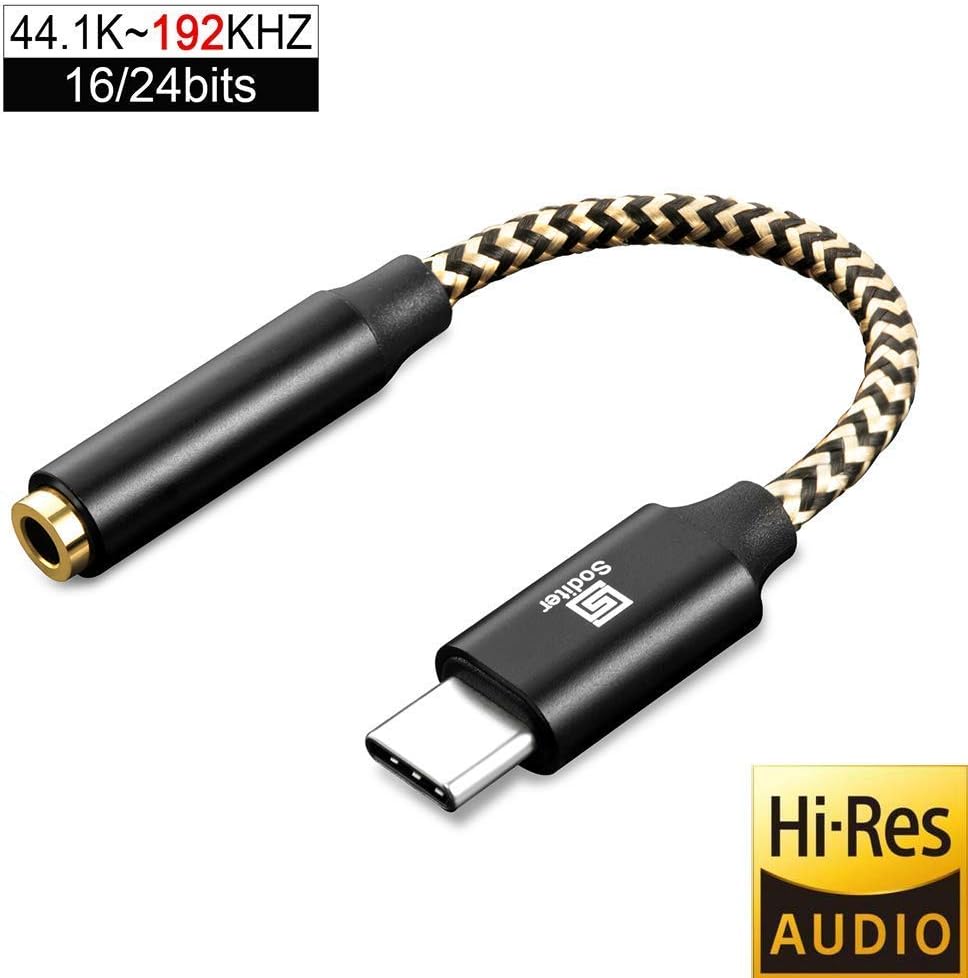 SIUONI USB C Headphone Adapter,Portable Headphone Amplifier, DAC Provide 192k/24bit Lossless Audio and 500mA Current Output, Achieved The high Performance of Headphone, Support Most Android Cellphone
