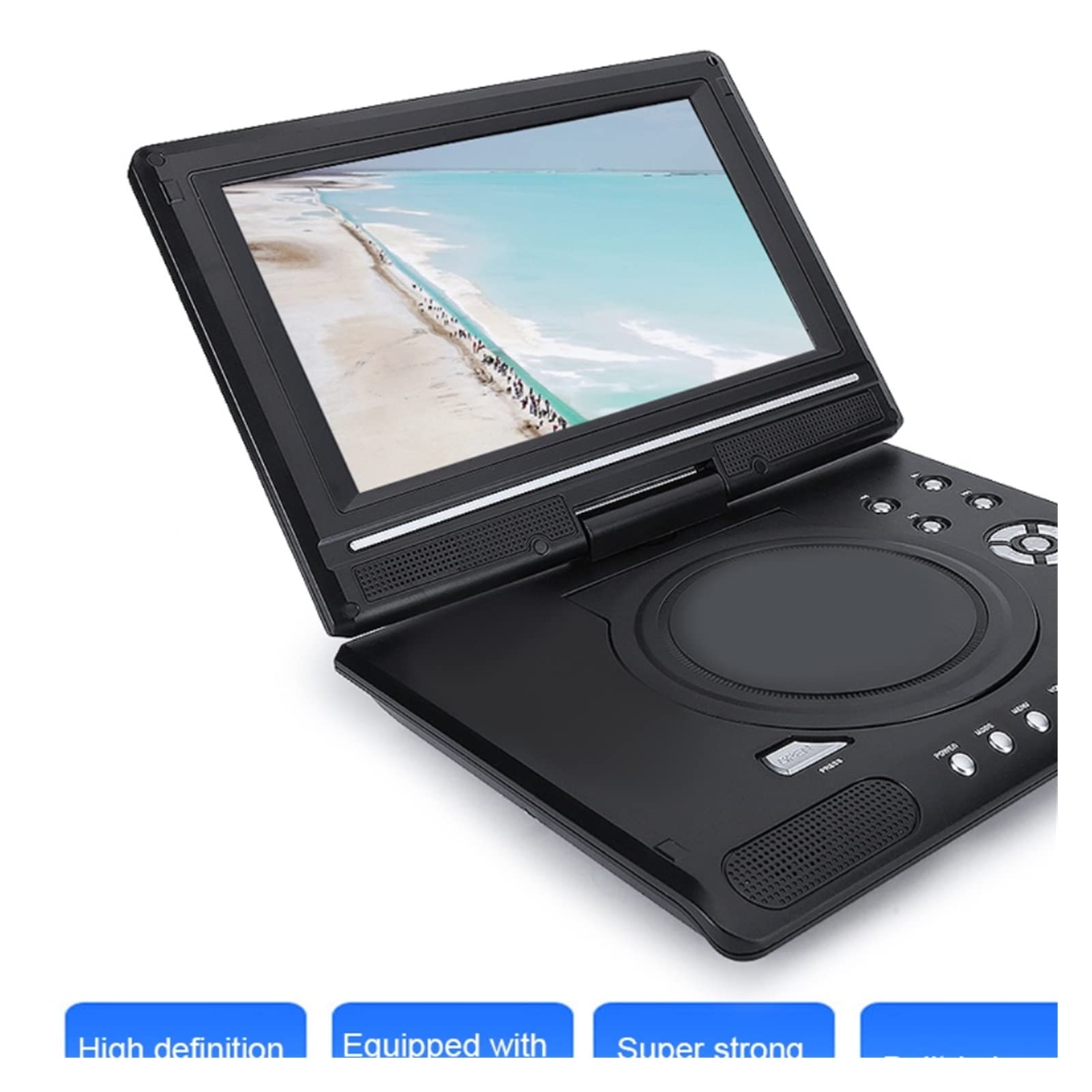 9.8 Pulgadas Portable Mobile 108 0p DVD Jugador Multimedia Digital DVD Sistema de Teatro de Audio de Alta definición de Jugador de Alta definición,Compatible con La MayoríA De Dispositivos