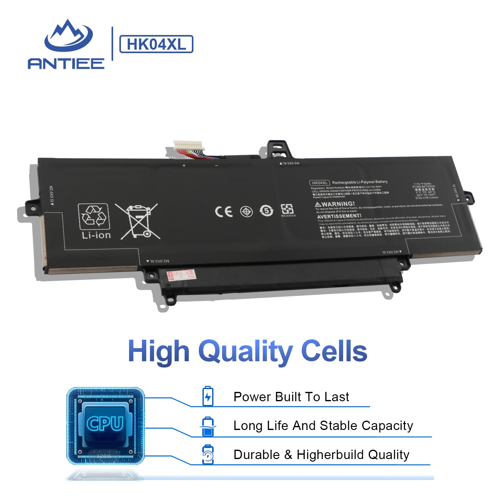 ANTIEE HK04XL HK04054XL-PL HSTNN-IB9H Laptop Batterie Compatible with HP EliteBook x360 1030 G7 G8,EliteBook x360 1040 G7 G8 2-in-1 Convertible Notebook PC Series L82391-005 L82391-006 L82391-007