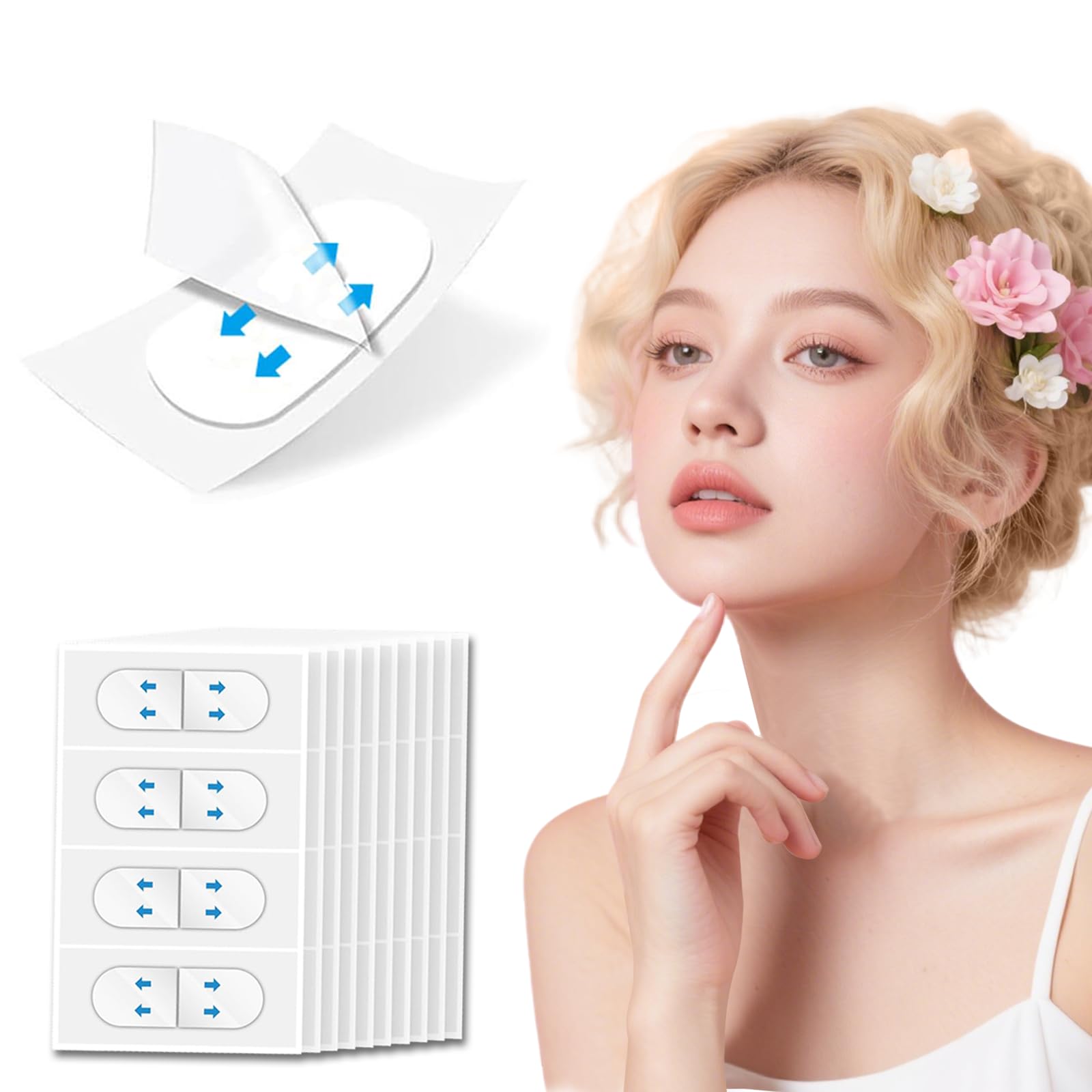 Invisible Face Lift Tape, Invisible Face Tape Invisible Face Tape, Instant Lift Stickers for Sagging Skin, Wrinkles, Double Chin, Neck, Eyes-image-48