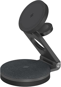 ADAM elements Mag 360 Qi2 3-in-1 Foldable Magnetic Charging Station, 15W Fast Wireless Charger for iPhone 17 16 15 14 13 12 Series, Apple Watch & AirPods