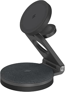 ADAM elements Mag 360 Qi2 3-in-1 Foldable Magnetic Charging Station, 15W Fast Wireless Charger for iPhone 17 16 15 14 13 12 Series, Apple Watch & AirPods