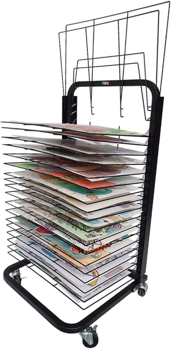 CWCQGH Art Drying Rack For Classroom Art Drying Rack, Drying Easel Art Studio, Educational Product Drying Rack, Space-saving Shelf Children's Gifts,20layers