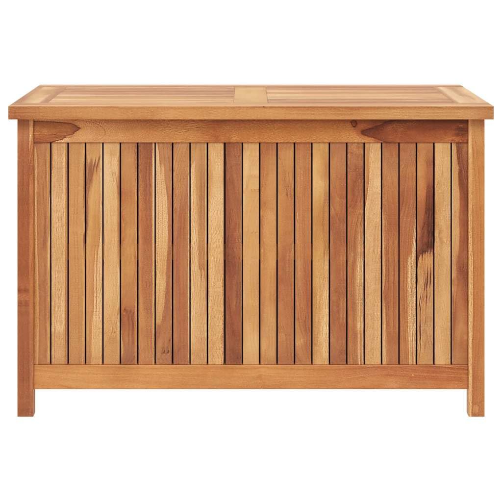ACAGALA Scatola da giardino in legno, 90 x 50 x 58 cm, con tasca interna impermeabile e prese d'aria, per terrazze, giardino, balcone, legno massiccio teak