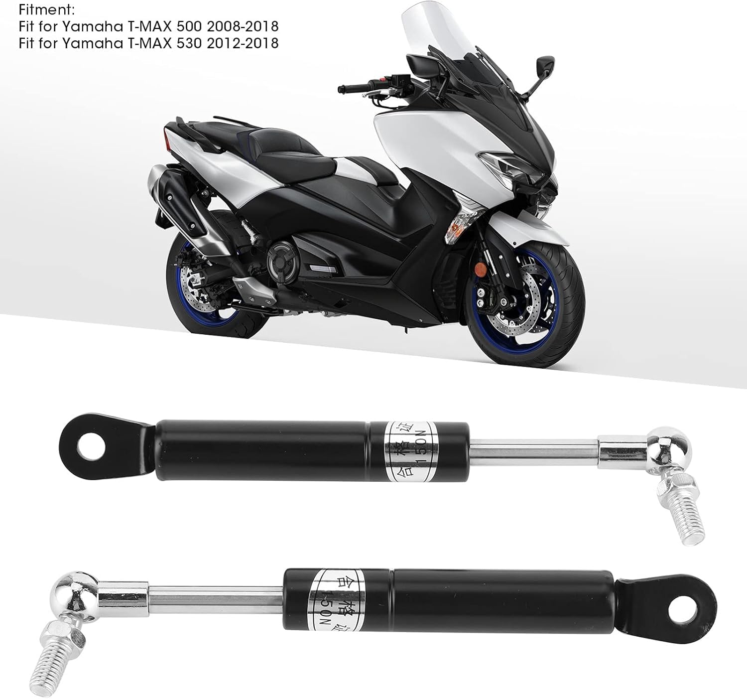 Aramox Bras de Levage de Siège de Moto, 2 Pièces, Alliage d'Aluminium, Ressort à Gaz, Compatible avec T-500/T-530