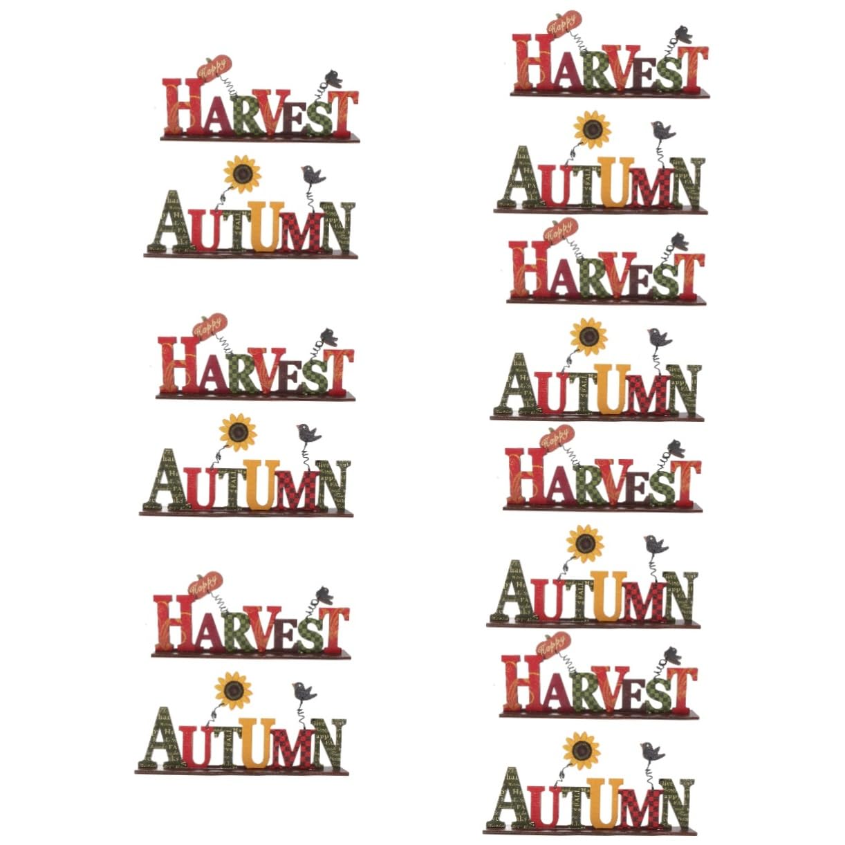 PRETYZOOM 14 Piezas Adornos decoración Creativa del Alfabeto decoración Creativa del Tablero de Letras decoración Escritorio Home Decor decoración del hogar Tablero de Madera Adornado