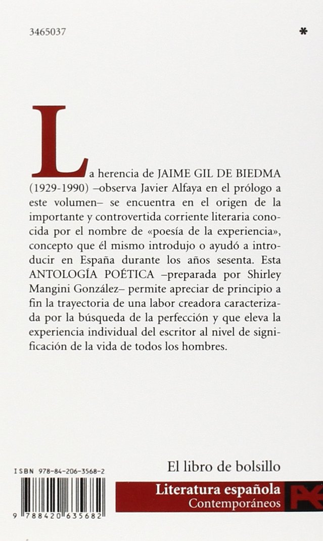 Antología poética (El Libro De Bolsillo - Literatura)