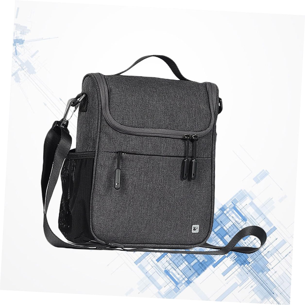 GALPADA Borsa Manubrio Bici Capacità Borsa Anteriore Per Auto Elettrica Accessorio Ciclismo Professionale Cerniera Grigio Scuro