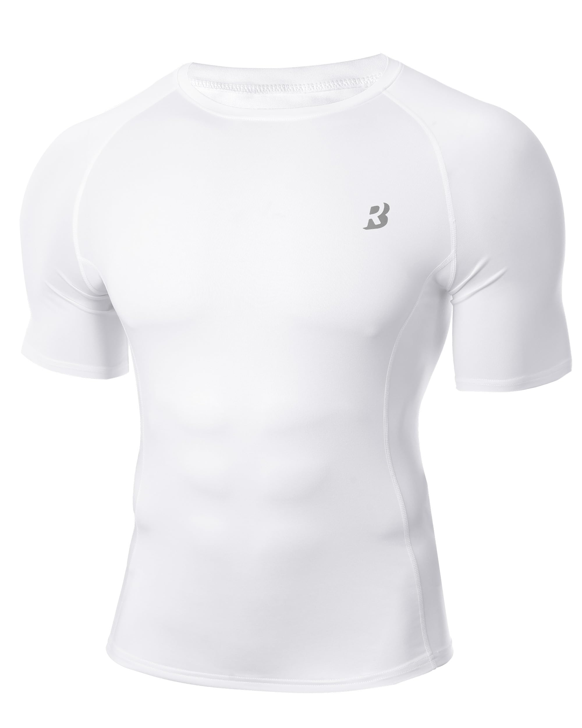 Roadbox 1er/3er Pack Kompressionsshirt Herren Kurzarm, Atmungsaktiv, Schnell Trocknend, Funktionsshirt für Fitness, Fußball & Outdoor