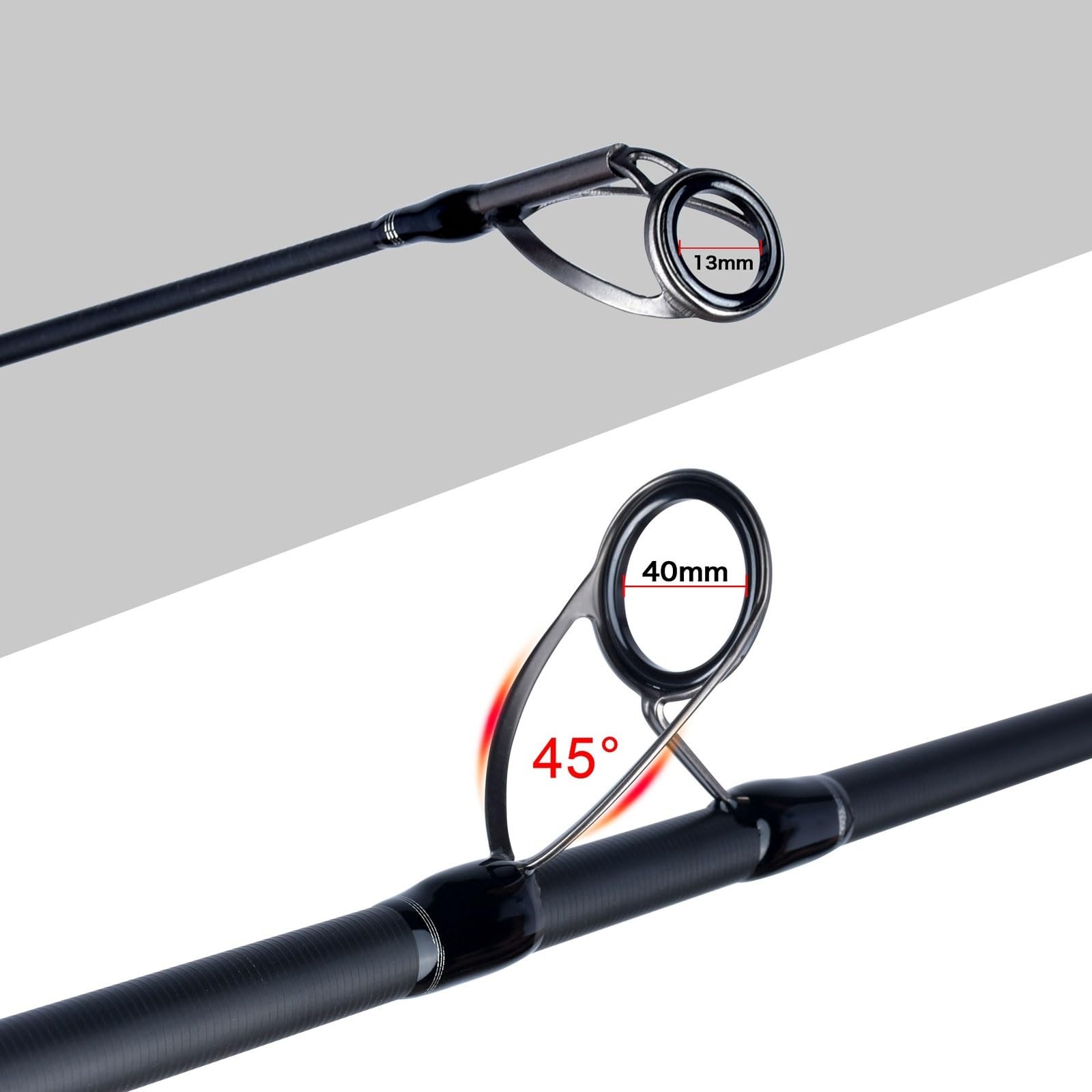 GLigeT Canna da Pesca Canna da Pesca alla Carpa 4.2/3.9/3.6 T800 Carbon 3.5lb Lancio 40-200g Travel Surfcasting Hard Pole Fishing Rod(4.2m)