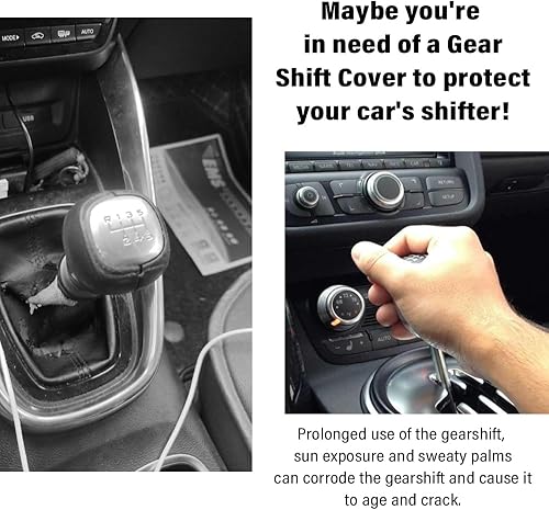Miniatura 4 de IHOTDER 2 fundas de silicona para palanca de cambios de automóvil, cubierta antideslizante para pomos de palanca de cambios, accesorios para el