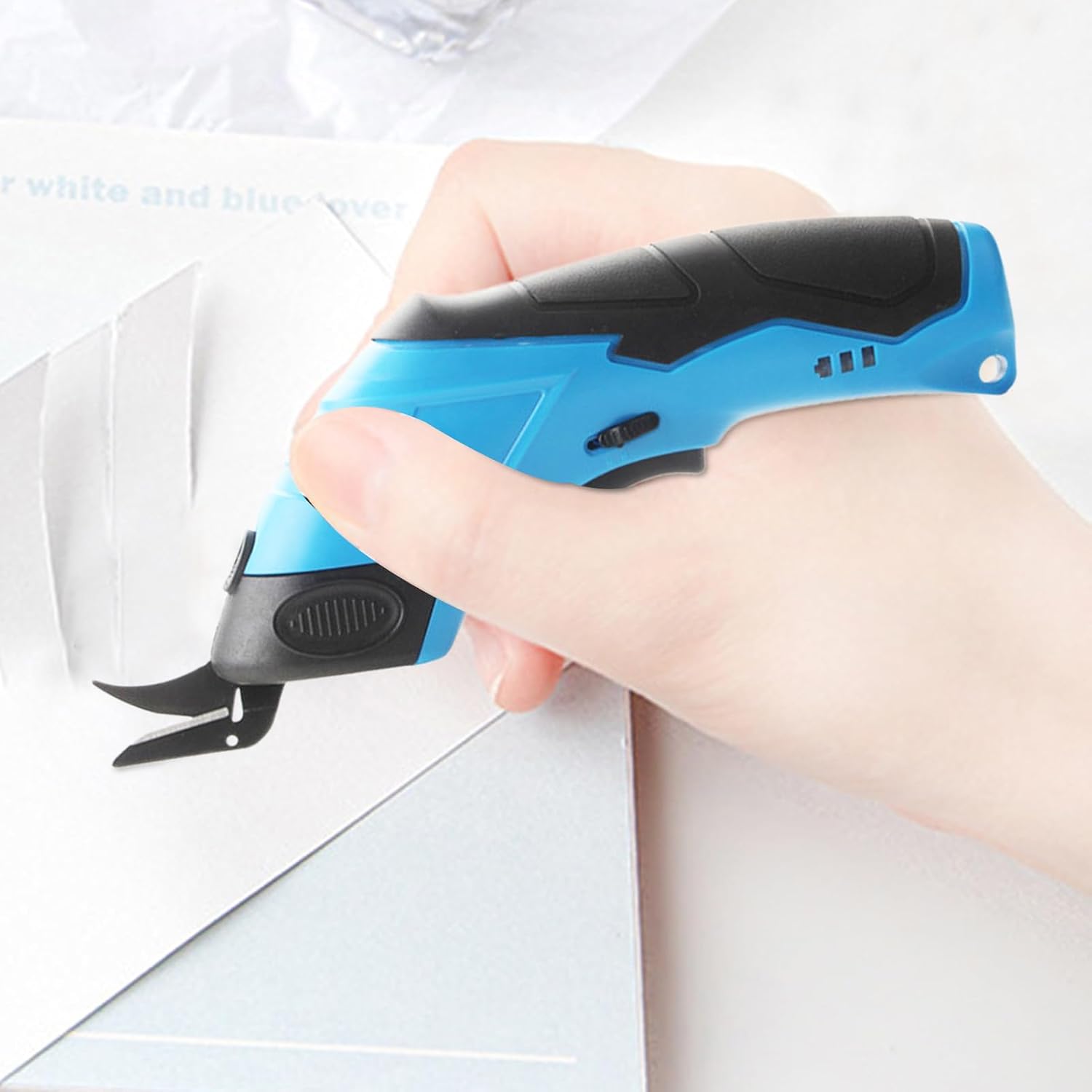 Electric Fabric Slicer, Ergonomic Rechargeable Tool, Multipurpose Cutter with Durable Blade, Fabric Cutter for Cotton Felt Carpet, Sewing Accessories, Cutting Tool for DIY Projects