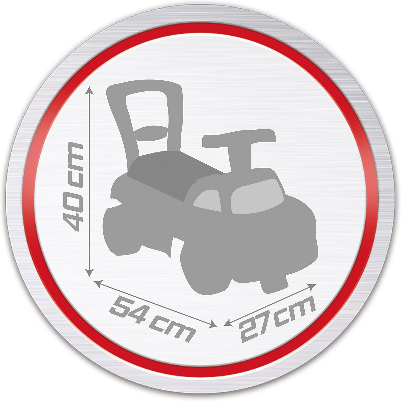 Smoby- Disney Cars prima auto, 7600720534, +10 mesi, con fermi antiribaltamento, rosso