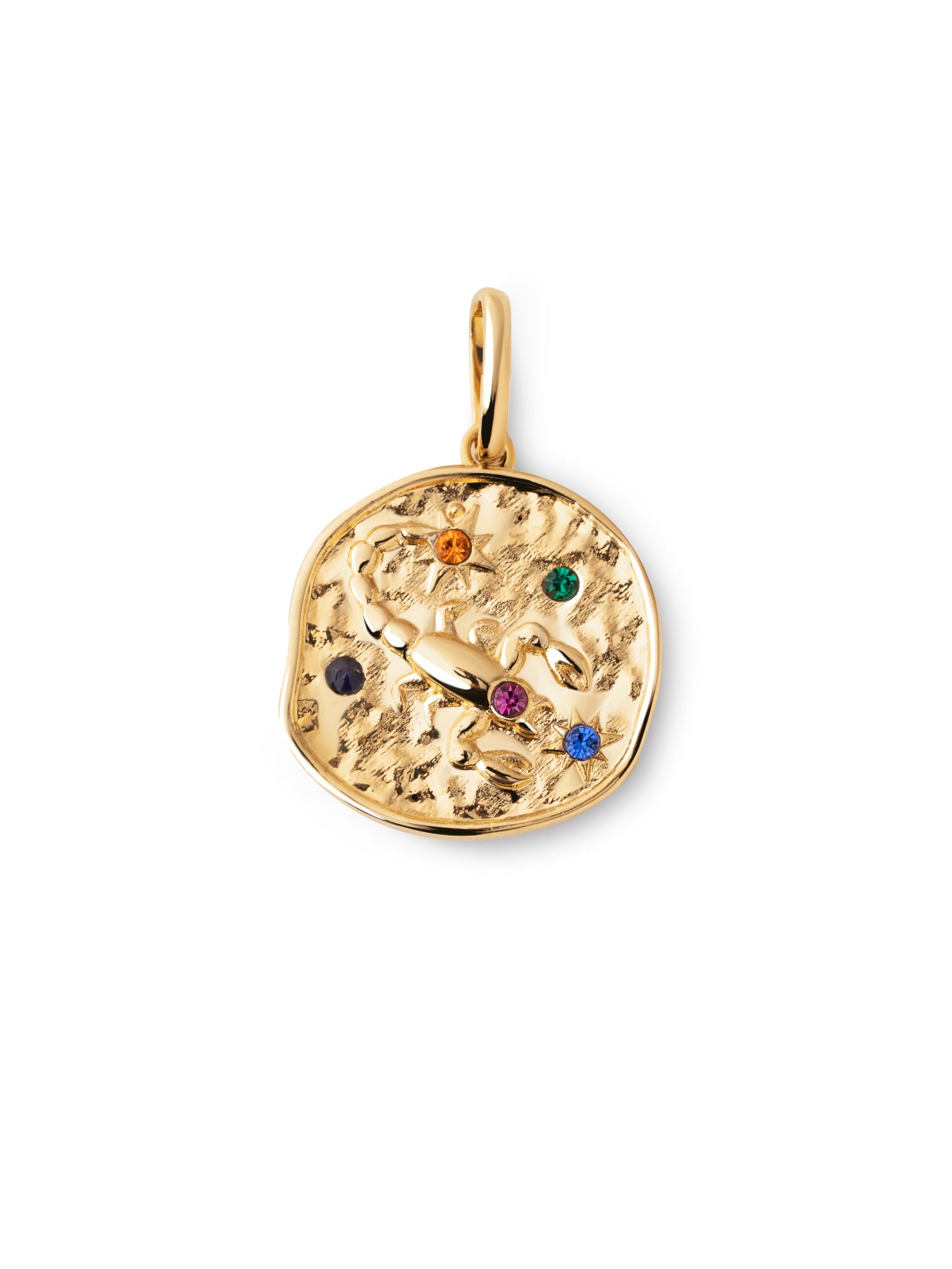 SINGULARU Charm Organic Colors Zodiaco - Colgante en Latón con Acabado Baño de Oro de 18Kt - Charm Combinable con Collar - Joyas para Mujer