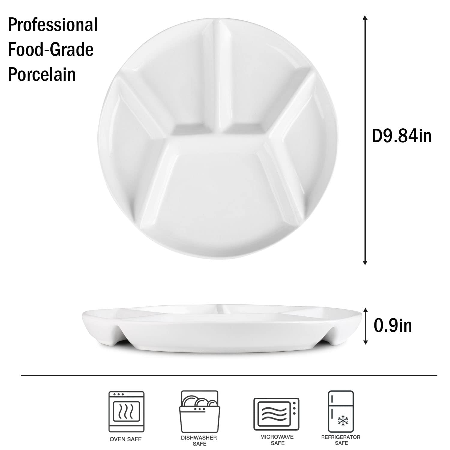 artestia platos de raclette/Fondue de porcelana, juego de 4