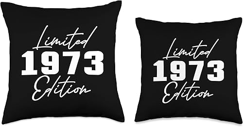 Miniatura 3 de 50th Birthday Gifts For Him  Her by Art Like Wow 1973 Edition 50 años de edad hombres y mujeres 50 años almohada de cumpleaños 18 x 18 pulgadas