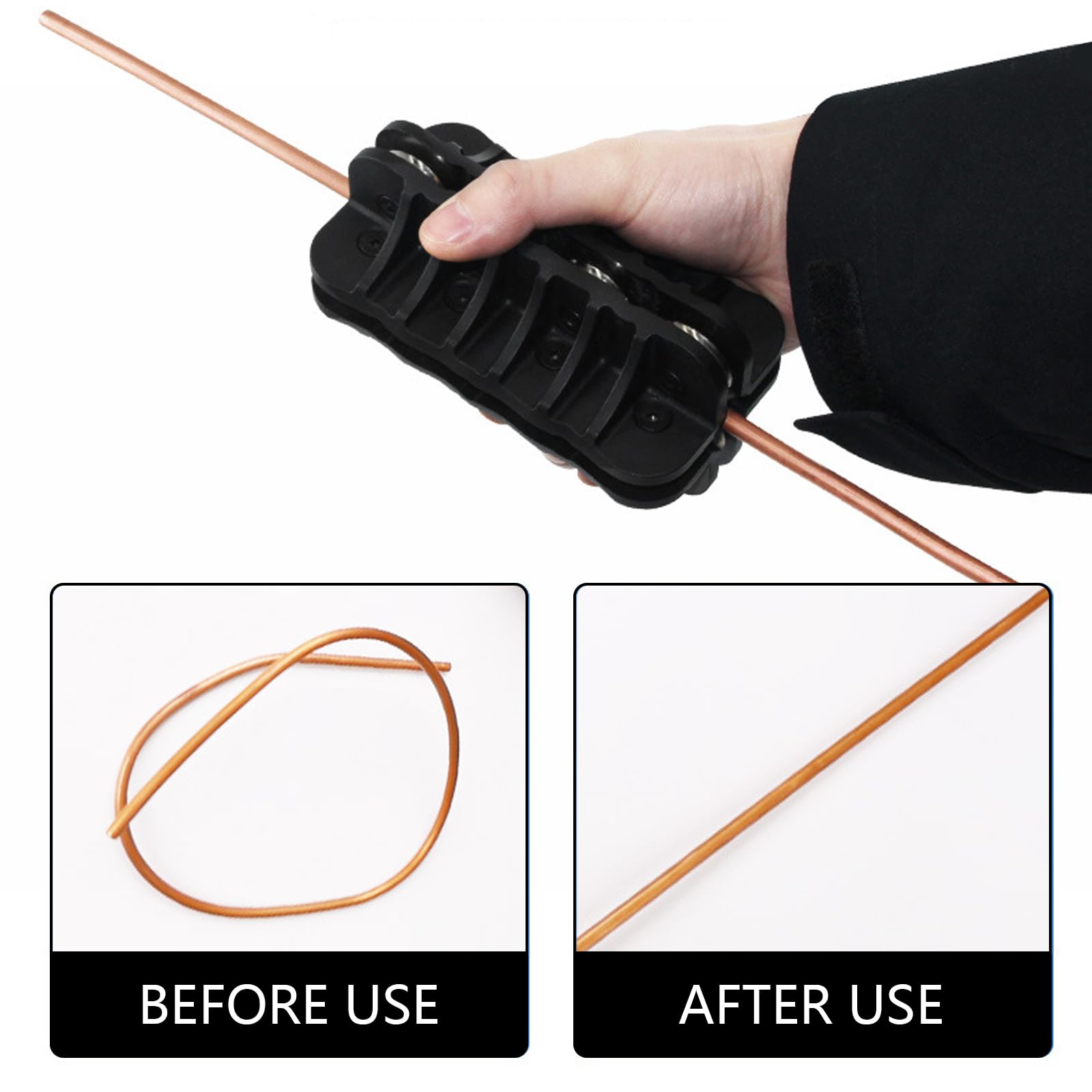 Enderezador De Tubos, Herramienta para Doblar Conductos De Freno Enderezador Manual De Tubos Mangueras Enrolladas para Tubos De Acero Aluminio Y Cobre Conductos De Freno