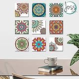 Wall Art Decor by JOSS DESIGN 9 Pieces Set, Ready to Hang! Mandalas