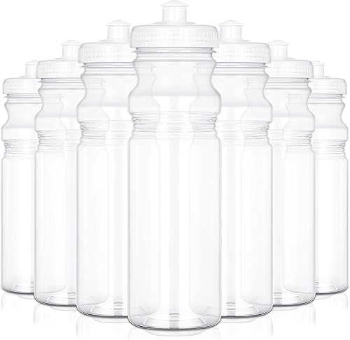 Miniatura 1 de Paquete de 48 botellas de agua deportivas de 25 onzas, botellas de agua transparentes en blanco, botellas de agua reutilizables de plástico,