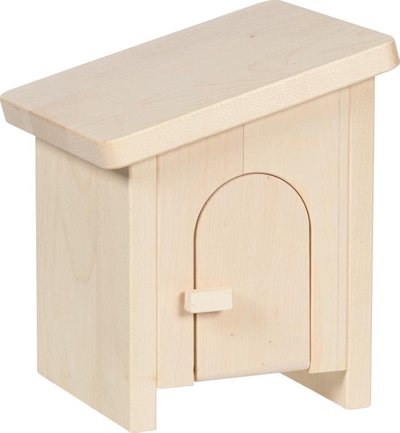 HOLZTIGER 80615 Kleiner Stall aus Holz für Spielfiguren, Perfektes Zuhause für kleine Figuren, Fördert kreatives Spielen, 16cm x 15cm x 18cm, Made IN Europe, ab 3 Jahre