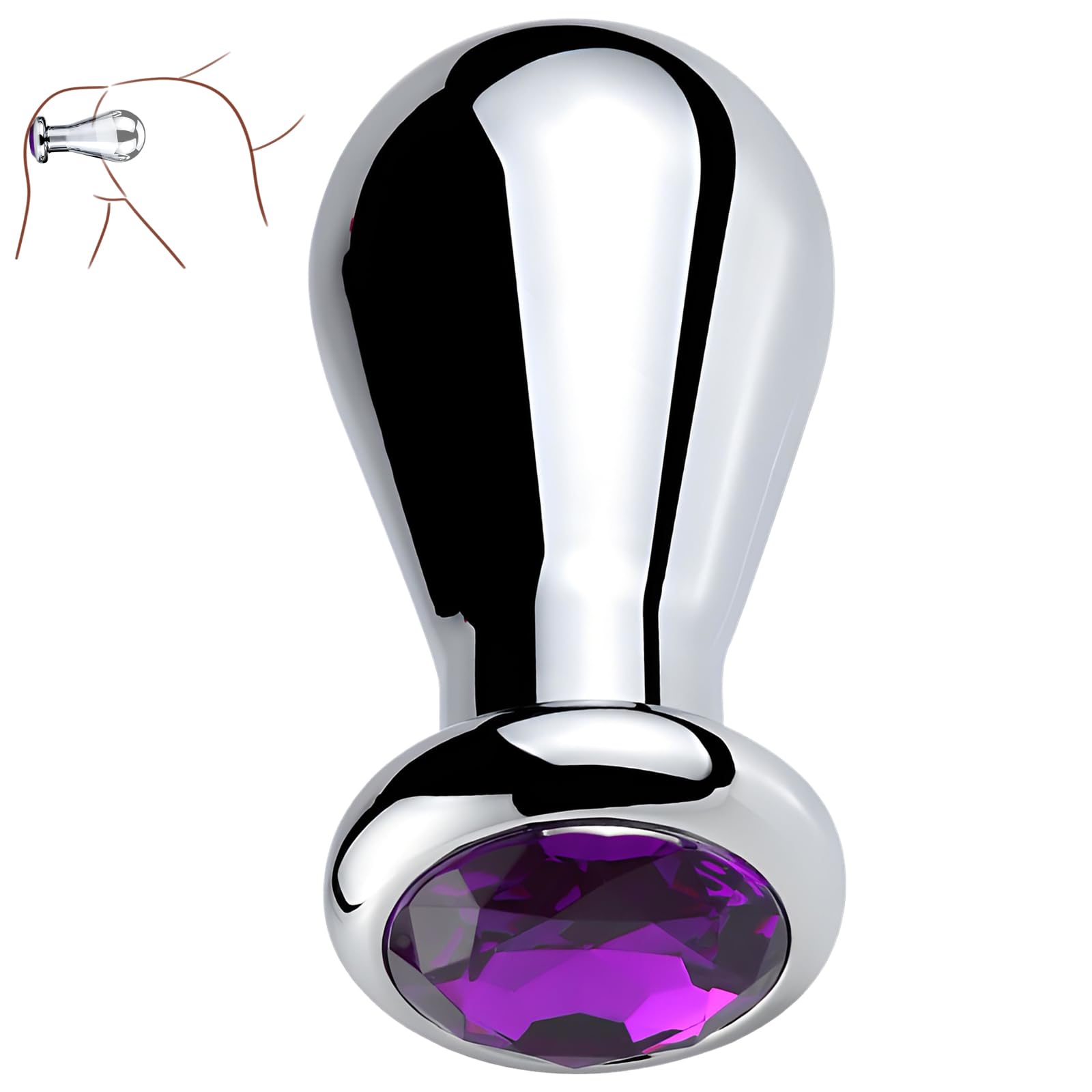 Stainless Steel Big Anal Plug Bulb Shape Jewelry Butt Plug Trainer Set Anal Massager Sex Toy for Men