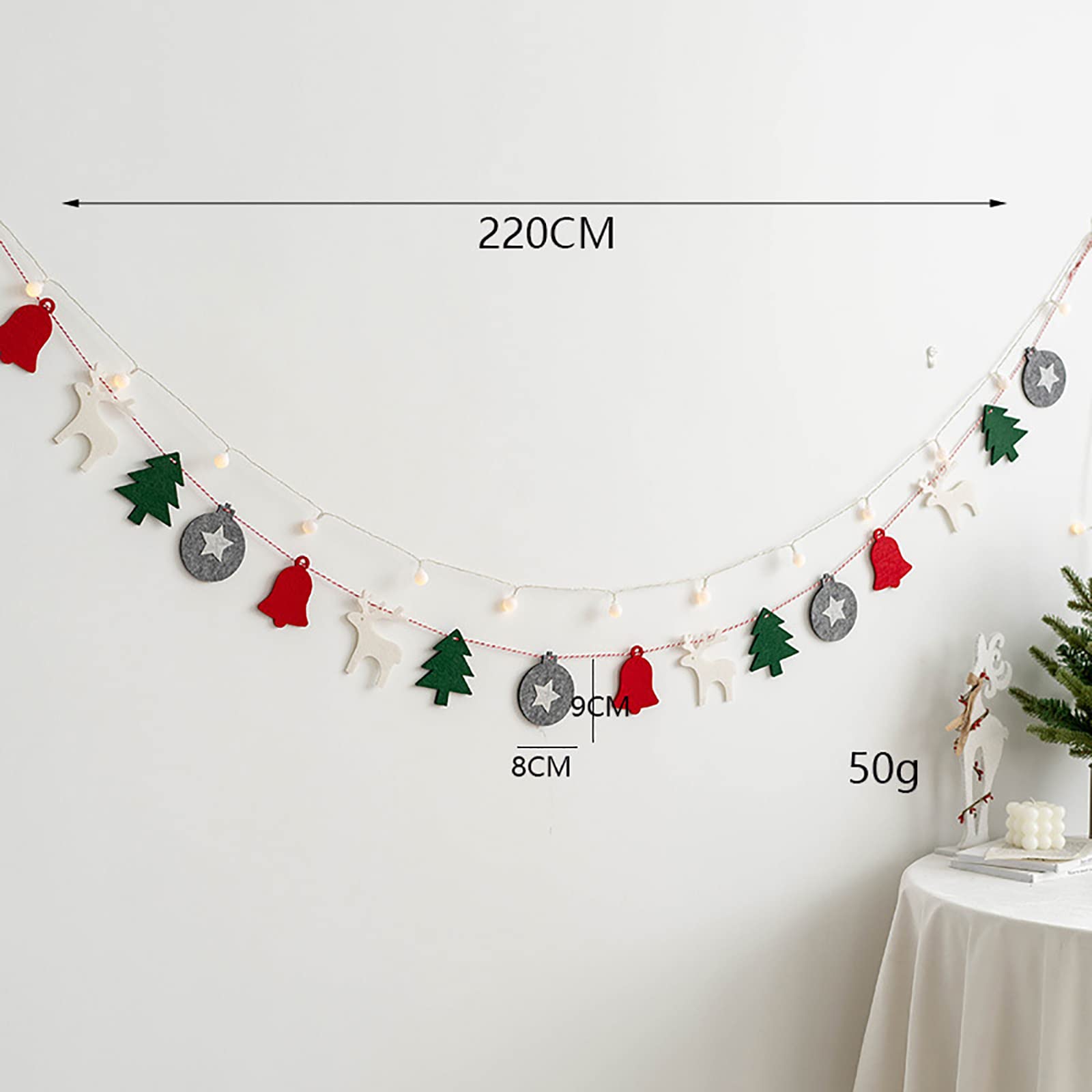 Amazon.co.jp: クリスマスガーランド 可愛い ガーランド 靴下 ツリー