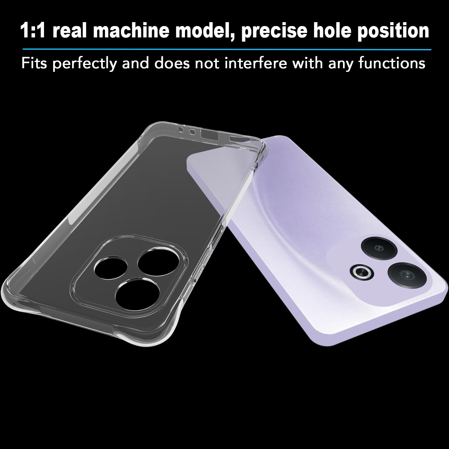 KZIOACSH Case For OPPO A5 Pro 5G With 2 Tempered Glass Screen Protector, Lightweight Ultra Clear Non-Yellowing Shockproof Anti-Scratch TPU Bumper Hard Acrylic Protective Cover Shell - View #11