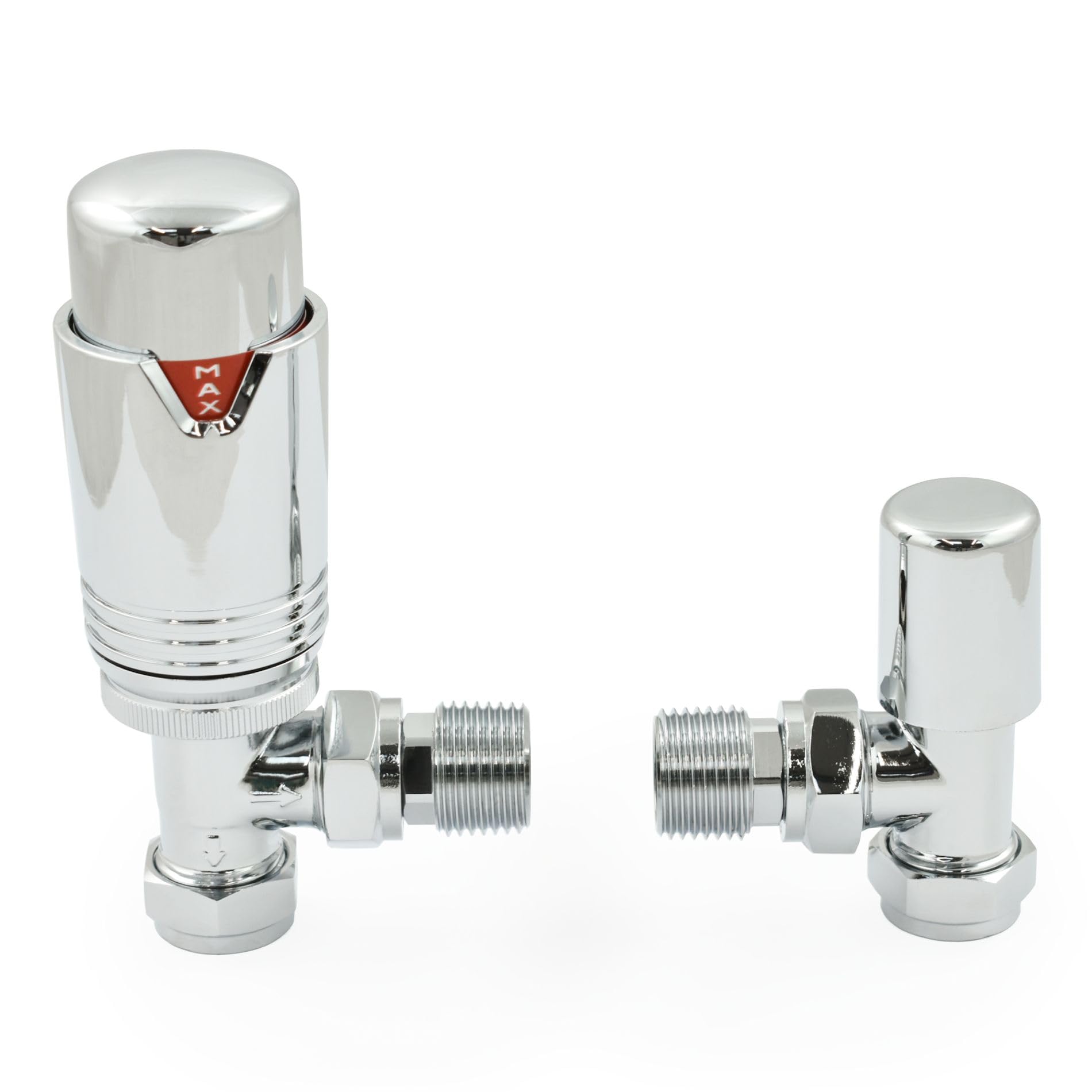 Lijouk Chrome Thermostatic Radiator Valve Angled Trv – Style (Chrome)