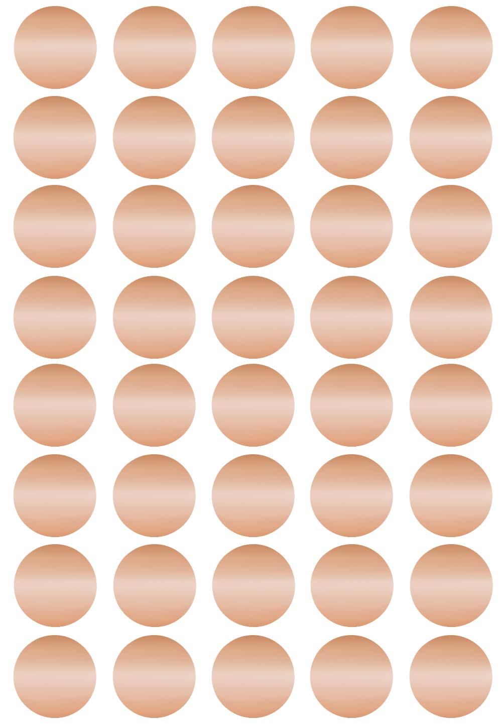 Royal Green Rose Gold Stickers Circles (19MM) Metallic Dots for Packaging, Bags and Boxes 3/4 Inch - 1000 Pack — image 1