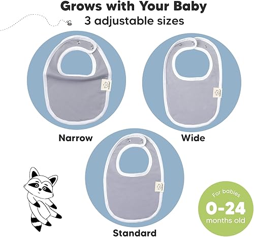 Miniatura 4 de KeaBabies Paquete de 8 baberos orgánicos para niñas y niños y 5 paños de muselina para bebés, niños y niñas, baberos de dentición para niños y